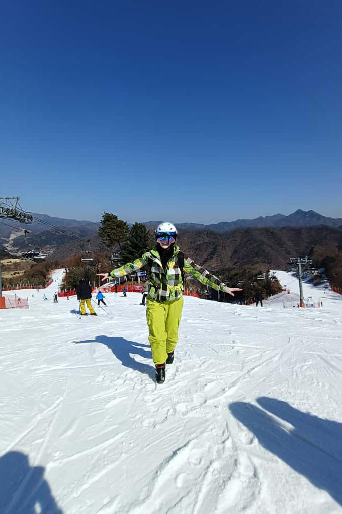 Keelix in Zuid-Korea op de piste